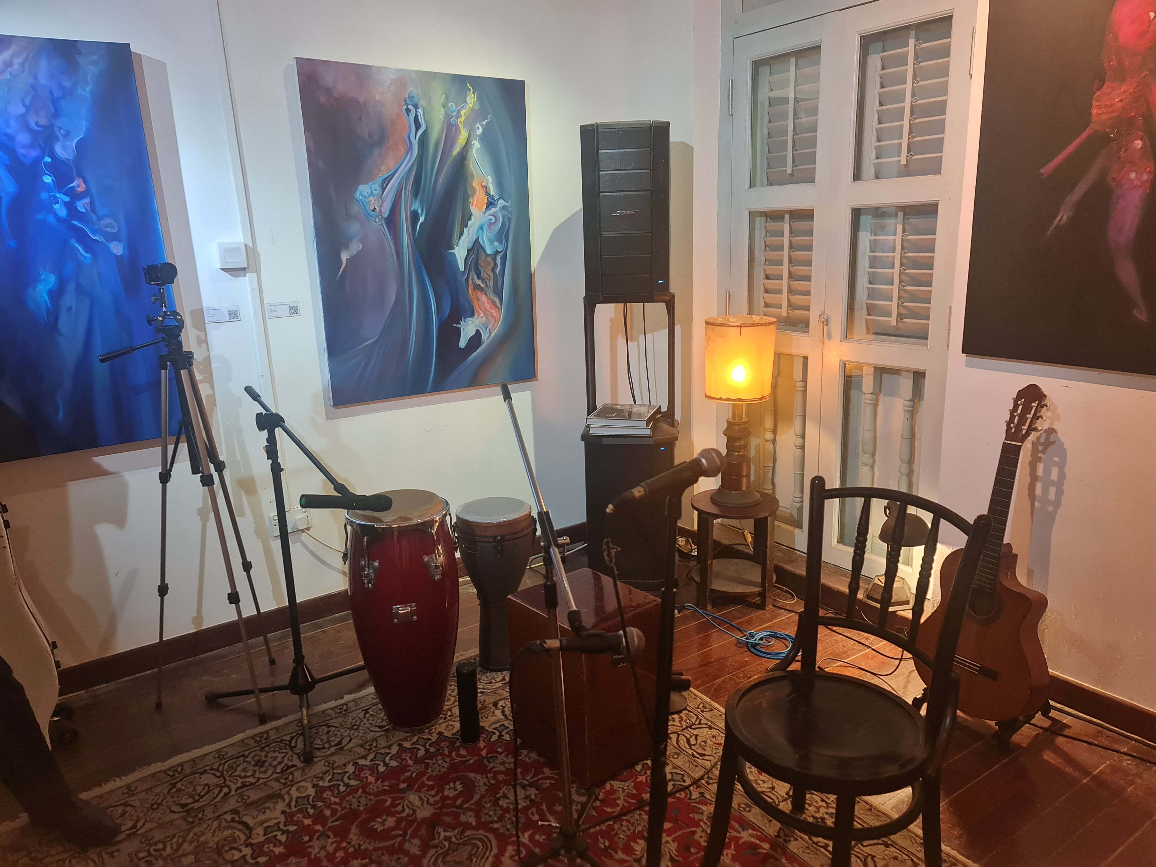 Art and Music Fest indoor gallery set up